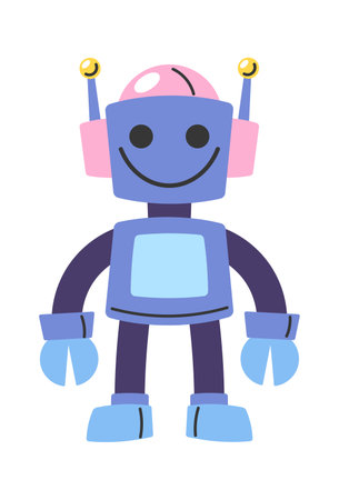Cute robot kids toy cartoonのイラスト素材