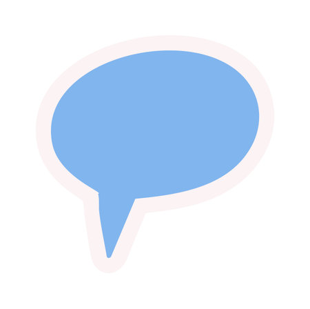 Round speech bubble sticker design