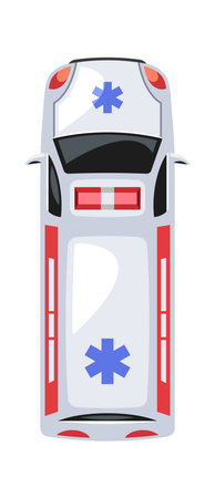 Ambulance van city medical vehicleのイラスト素材