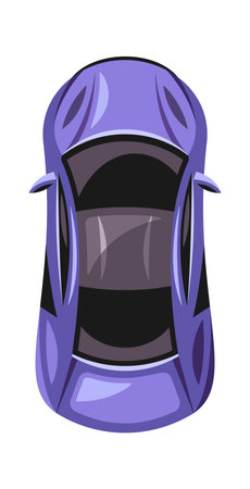 Luxury sport car top viewのイラスト素材