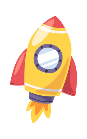 Space shuttle in flight cartoonのイラスト素材