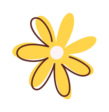 Creative yellow flower design elementのイラスト素材