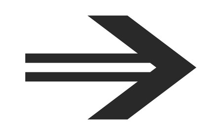 Sided right directional arrow design