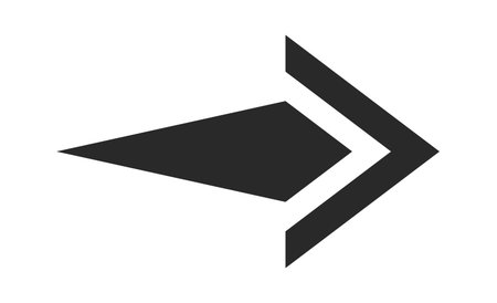 Arrow creative form indicating forward