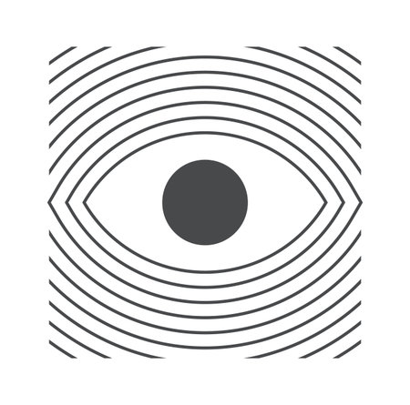 Futuristic mid century eye formのイラスト素材
