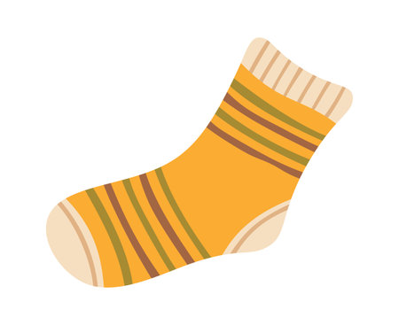 Knitted winter sock seasonal fashionのイラスト素材