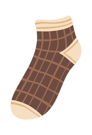 Winter sock checkered pattern designのイラスト素材