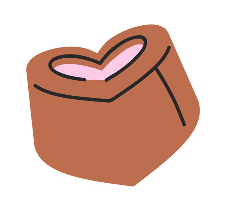 Romantic chocolate candy Valentines dayのイラスト素材