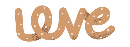 Love word Valentines day cookieのイラスト素材