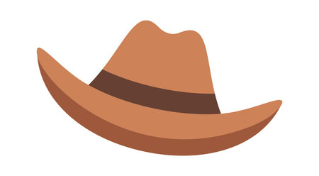 Retro cowboy hat traditional headwearのイラスト素材