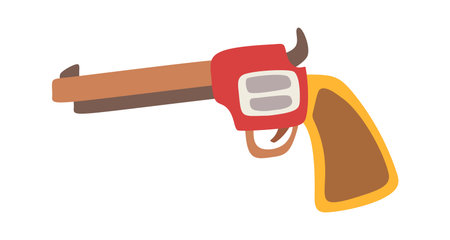 Revolver wild west weapon elementのイラスト素材