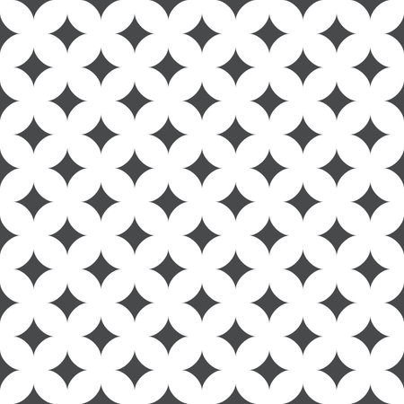 Seamless pattern with geometric starsのイラスト素材