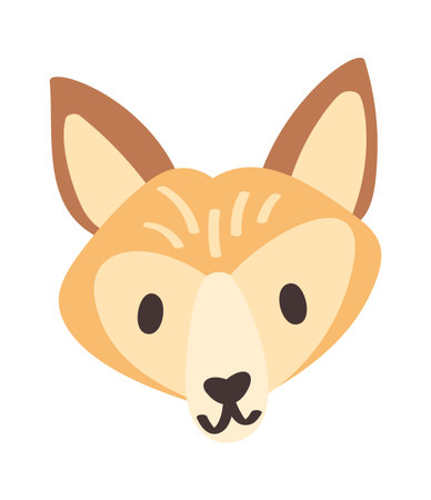 Cute cunning fox animal avatarのイラスト素材