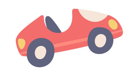 Cute red car children toyのイラスト素材