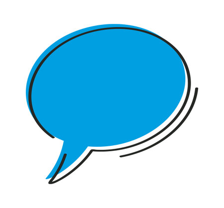 Classic round doodle speech bubbleのイラスト素材