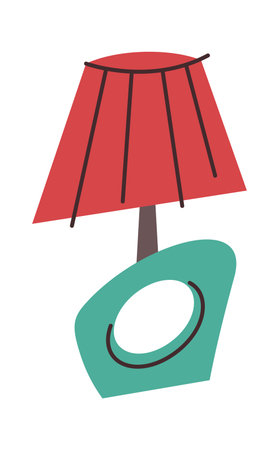 Old-fashioned designer lamp retro decorのイラスト素材