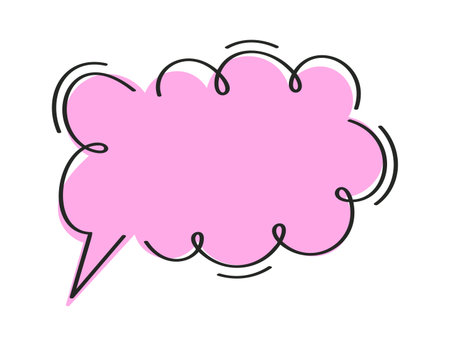 Doodle message speech bubble designのイラスト素材