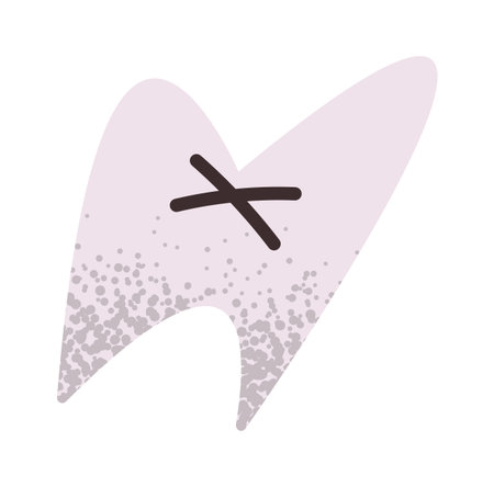 Clean white healthy tooth stickerのイラスト素材