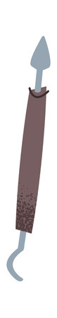Clay modeling tool pottery itemのイラスト素材