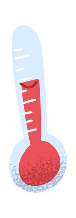 Red thermometer climate change symbol