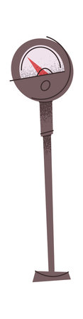 Mechanical parking clock time dial