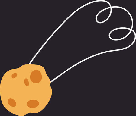 Meteor Streaking Deep Space Tailのイラスト素材