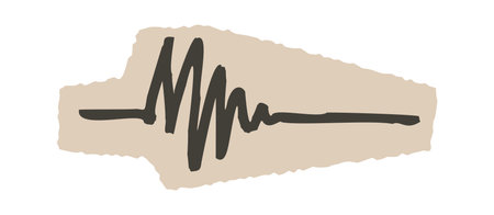 Heartbeat Line On Torn Paper