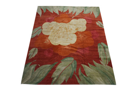 Handmade carpet isolated on white background. Clipping path included.の写真素材