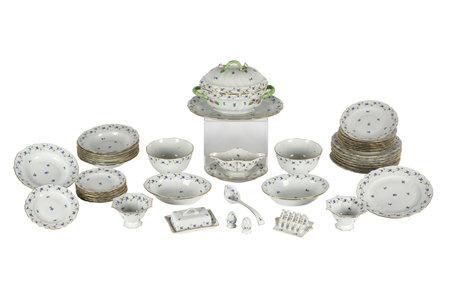 Ceramic tableware on white background. 3d rendering.の写真素材