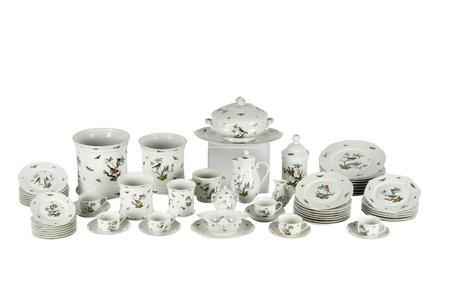 Ceramic tableware isolated on white background with clipping path.の写真素材