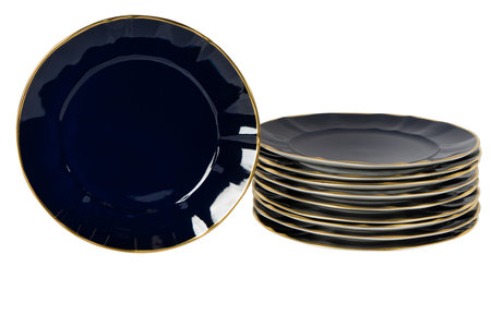 Empty plates isolated on white background. Include clipping path. 3d renderの写真素材