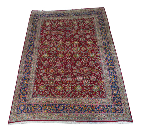 Beautiful oriental carpet isolated on white background with clipping path.の写真素材