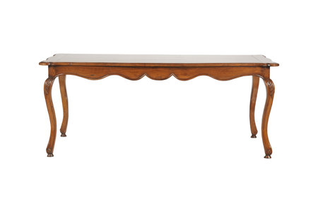 Antique wooden table isolated on white background. 3d rendering.の写真素材