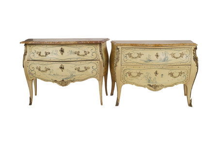 Antique Antique Furniture isolated on white background with clipping pathの写真素材