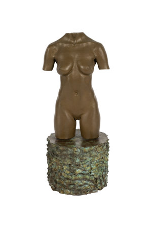 Ceramic figurine of a mannequin on a white backgroundの写真素材