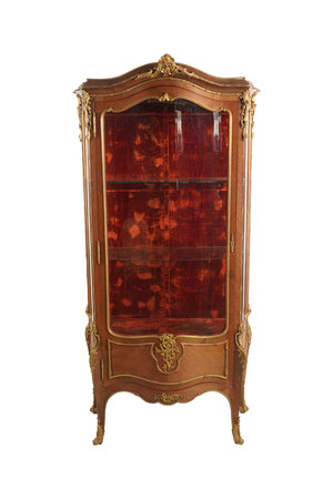 Antique cabinet isolated on white background. Clipping path included.の写真素材