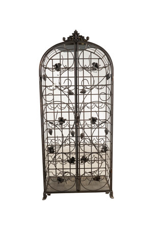 Wrought iron gate isolated on a white background with clipping path.の写真素材