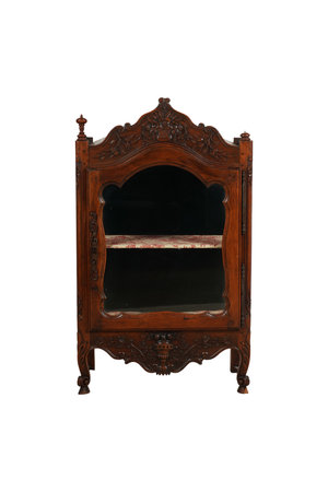 Antique mirror isolated on a white background, clipping path included.の写真素材