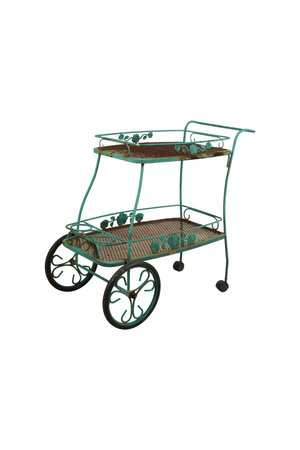 Antique trolley isolated on white background with clipping path. Side view.の写真素材