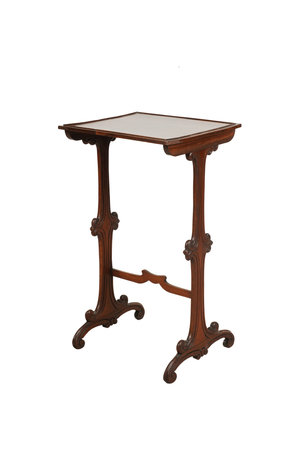 Antique wooden table isolated on a white background. 3d render.の写真素材