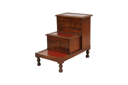 Wooden cabinet isolated on a white background. Clipping path included.の写真素材