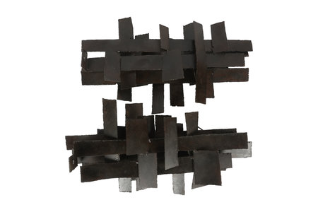 Pile of old rusty metal pieces, isolated on white background.の写真素材