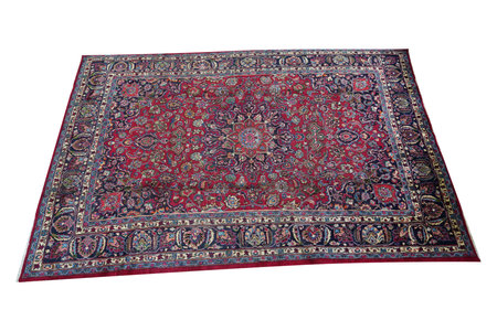 Beautiful oriental carpet isolated on white background with clipping path.の写真素材