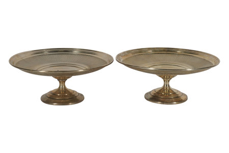 Vintage brass candlestick isolated on white background with clipping pathの写真素材