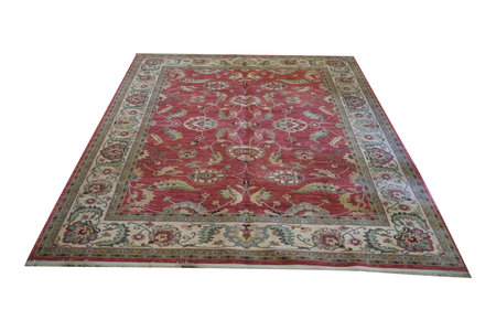 Old rugs isolated on white background. Clipping path included.の写真素材