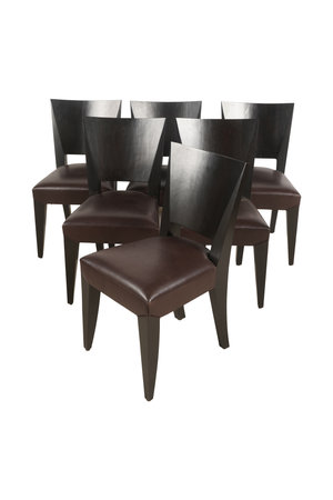 Chairs isolated on white background. Clipping path included in file.の写真素材