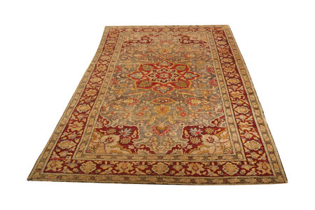 Arabic carpet isolated on white background. Clipping path included.の写真素材