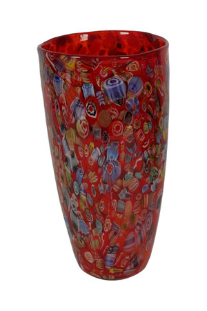 Ceramic vase isolated on white background. Clipping path included.の写真素材