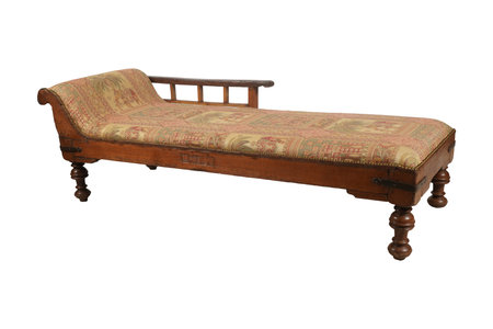 Antique sofa isolated on white background. Clipping path included.の写真素材