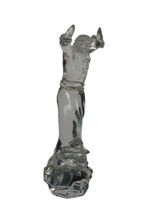 crystal statue of a woman on a white background. 3d renderingの写真素材